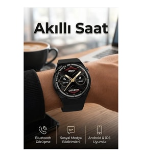 Bluetooth Akıllı Saat Değiştirilebilir Kordonlu Telefon Uyumlu Türkçe Destekli