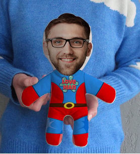 BK Gift Kişiye Özel Fotoğraflı Erkek Süper Kahraman Bebek Yastık-4