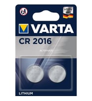 Varta CR 2016 3 Volt Lityum Pil (2'li Paket) (Siyah)