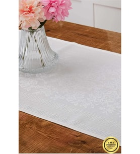 Lola Jakar Polyester Kumaş Krem Runner 45x150 Cm - 1412 (Standart)