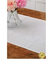 Lola Jakar Polyester Kumaş Krem Runner 45x150 Cm - 1412 (Standart)