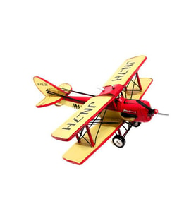 Dekoratif Metal  Çift Kanatlı Savaş Uçağı E-5415
