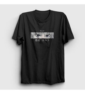 Presmono Unisex Siyah Killua Eyes Anime Hunter X Hunter T-Shirt 238562tt