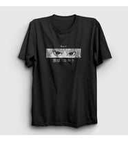 Presmono Unisex Siyah Killua Eyes Anime Hunter X Hunter T-Shirt 238562tt