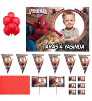 Hayaller Dükkanı Spiderman Örümcek Adam Doğum Günü Süsleri, Parti Süsleme Magnet Seti HDTS121