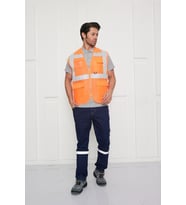 Orange Safety Mühendis Tipi Fileli İkaz Yeleği