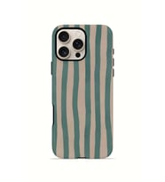 iPhone 16 Pro Max Vorian Çift Katmanlı Kılıf Sage Riviera Stripe