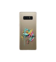Samsung Galaxy Note 8 ile Uyumlu Splash Bukalemun Tasarımlı Şeffaf Silikon Kılıf