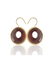 Kadir Jewellery 22 Ayar Altın Kaplama Kadın Taşlı Küpe -El İşçiliği Ve Hipoalerjenik Küpe