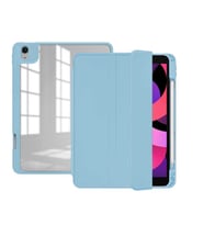 Apple iPad Pro 12.9 3. Nesil Kılıf Kalem Bölmeli Şeffaf Case A1876 A2014 A1895 A (Açık Mavi)