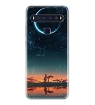 TCL 10L 10 Plus 10SE 20E 20SE 30SE L7 Kılıf Desemli Silikon Ay ve Kız 1720