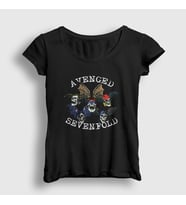 Presmono Kadın Siyah Skulls Avenged Sevenfold T-Shirt 293797tt