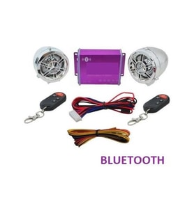 Motosiklet Alarm Seti Mp3 Müzik Çalar Bluetooth Bağlantılı Sağ Ve Sol Krom