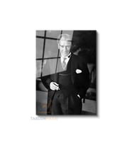 Dikey Cam Tablo Salon Duvar Tablo Dikey Cam Klasik Takim Elbesili Ataturk Ev Hediyesi Ofis Tablo