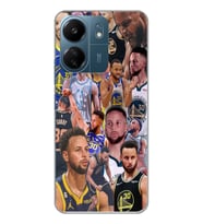 Xiaomi Redmi 13C Uyumlu Steph Curry Kolaj Tasarımlı Şeffaf Telefon Kılıfı