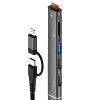 ZR563 Lightning Type-C 5 İn 1 Usb Hub Card Reader