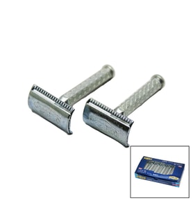 Tıraş Aparatı - Jilet Takmalı - Klasik Model - Metal Nikel Alaşımlı