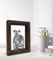 BK Gift Banyo Dekoratif Doğal Masif Ahşap Çerçeve 15x20cm-54 (Beyaz)