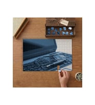 Laptop- Bigisayar- İş Tasarımı 240 parça Ahşap Puzzle Ahşap Kutuda MP00297