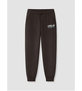 LC WAIKIKI Kahverengi Baskılı Erkek Çocuk Kalın Jogger Eşofman Altı