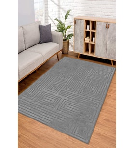 Dijital Kaymaz Taban Yıkanabilir Renkli Salon Halısı Mutfak Halısı Yolluk ND-SD-1039 (Gri)