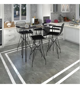 Knsz masa sandalye takımı hem105zengin grisyh 140*040 4 sandalye syhsyh kolçaklı