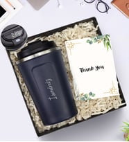 Özel Kutusunda Kişiye Özel Dereceli 350 ML Çelik Termos (Lacivert)
