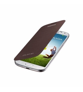 Galaxy S4 ile Uyumlu Flip Cover Kılıf Kahverengi EF-FI950BAEGWW