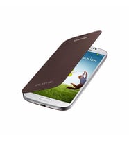 Galaxy S4 ile Uyumlu Flip Cover Kılıf Kahverengi EF-FI950BAEGWW