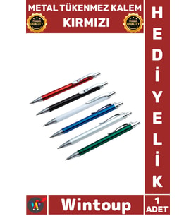 #Kalem Ofis Hediyelik Şık Tasarım Kaliteli Ergonomik Fuar Profesyonel Metal Tükenmez Kalem Kırmızı
