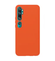 Mi Note 10 ile Uyumlu Cappy Silikon Kılıf Turuncu