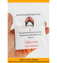 20 Adet Kuşe Kartlı İnci Küpe - Kına Hediyesi - Nikah Hediyesi - Söz Hatırası