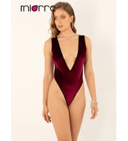 Fantezi Kadife Babydoll (Bordo)