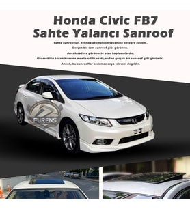 Honda Civic FB7 Parlak Siyah Yalancı Çakma Sahte Sunroof