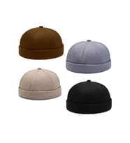 4 Lü Set %100 Pamuk Cap Ayarlanabilir Docker Şapka Yazlık Takke Şapka Retro Şapka Takke Şapka
