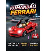 Uzaktan Kumandalı Şarjlı Araba 1:18 Full Fonksiyon Işıklı ve Otomatik Kapıları Açılan Yarış Arabası