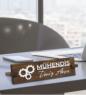 BK Gift Kişiye Özel Figürlü Mühendis Masa İsimliği, Yeni İş Hediyesi, Arkadaşa Hediye, Ofis Hediyesi