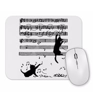 Yaramaz Komik Müzik Notalı Kedi Cat Mouse Pad
