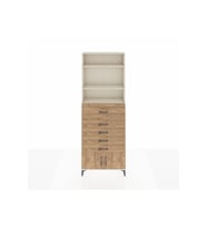Arges Dolap 3 Raflı 5 Çekmeceli 2 Kapaklı 88x30x243 Aytaşı-Çam