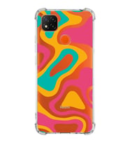 Xiaomi Redmi 9C Köşe Korumalı Antişok Kapak Renkli Desen Tasarımlı Şeffaf Silikon Kılıf