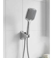 Siyah Duş Seti El Duşu Başlığı Spiral Hortum ve Duvar Askısı Banyo Duş Seti