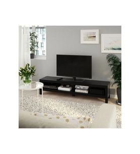Tv Sehpası Lack 160 cm MeridyenDukkan 2 Raflı Tv Ünitesi, Televizyon Sehpası 160x35x36 cm Venge Renk