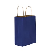 Burgu Saplı Lacivert Kağıt Çanta 25x31x12cm 250 ADET