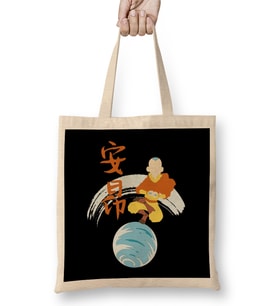 Aang Water Kanji Avatar The Last Airbender Bez Çanta Uzun Saplı