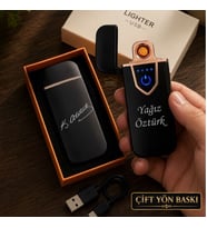Kişiye Özel Mustafa Kemal Atatürk İmza Kocatepe ve Silüet Tasarım Seçenekleriyle İsme Özel Usb Şarjlı Çakmak - Hemen Kargo