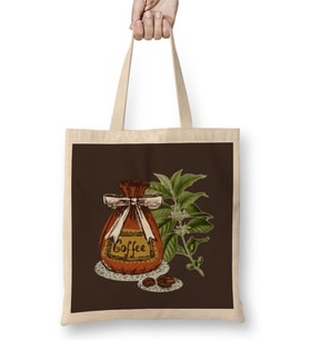 Funny coffee drinKs Art lover Gift Quote - Vintage Retro Rainbow Style Bez Çanta Uzun Saplı