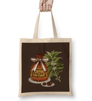 Funny coffee drinKs Art lover Gift Quote - Vintage Retro Rainbow Style Bez Çanta Uzun Saplı