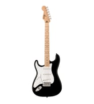 Squier 0373162506 Sonic Stratocaster Solak Elektro Gitar (Siyah) Solak Çalım İçin Akçaağaç Klavye ve Siyah Gövde
