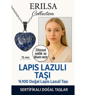 Sertifikalı Kalp Model Mini Lapis Lazuli Kolye – Bilgelik, İfade Gücü ve Ruhsal Derinlik Taşı