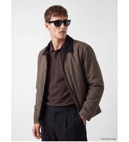 LCW Vision Haki Regular Fit Kadife Yaka Erkek Mont